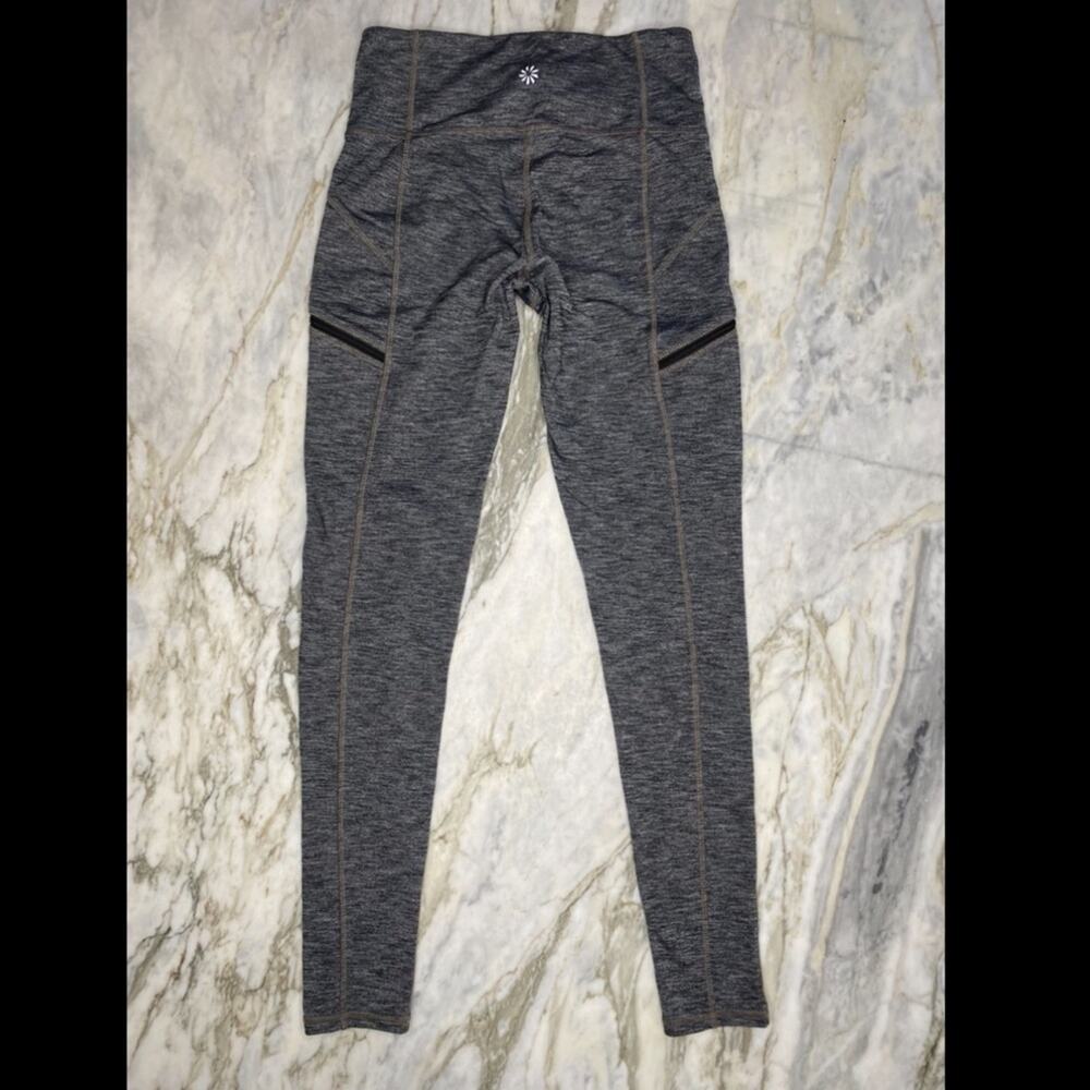 ATHLETA Women's Coolmax Zip Pocket Athletic Workout Yoga Full Length Leggings XS - Picture 4 of 8